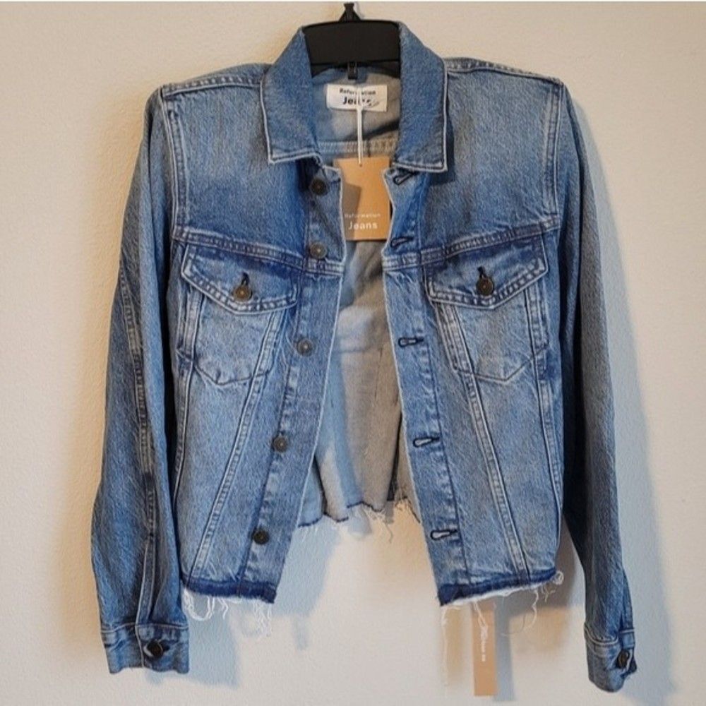 Reformation 80's Structured Denim Jacket
